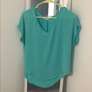 Turquoise work blouse